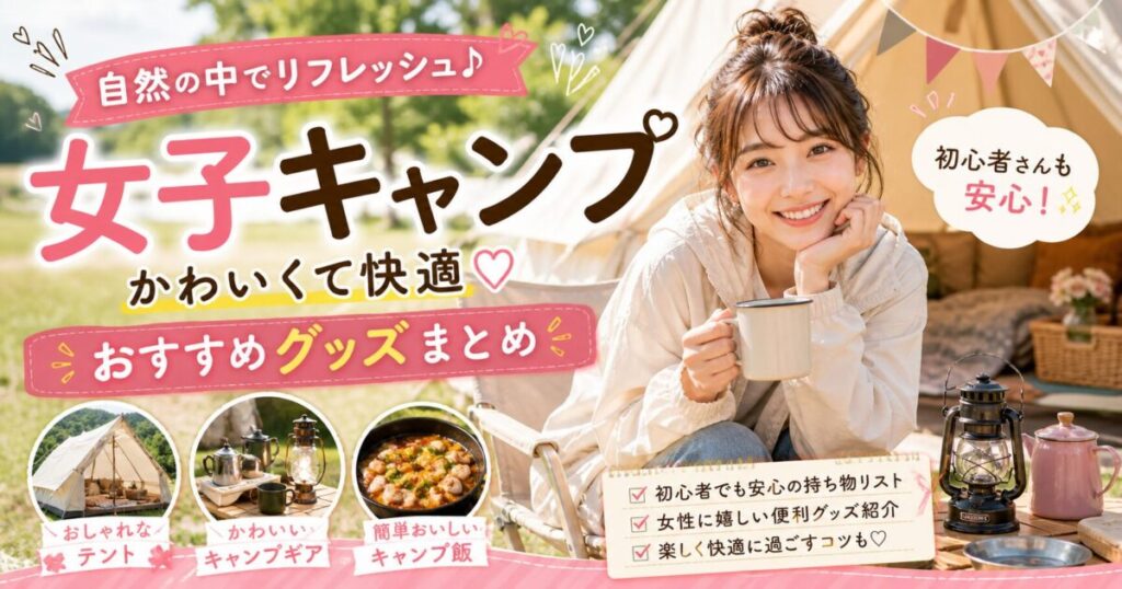 女子キャンプ便利グッズ｜おしゃれで快適なアイテムまとめ